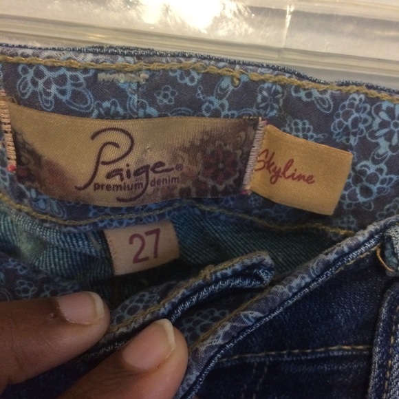 Vintage Paige Jeans Size 27 Premium Denim Skyline Made in USA - Picture 3 of 11
